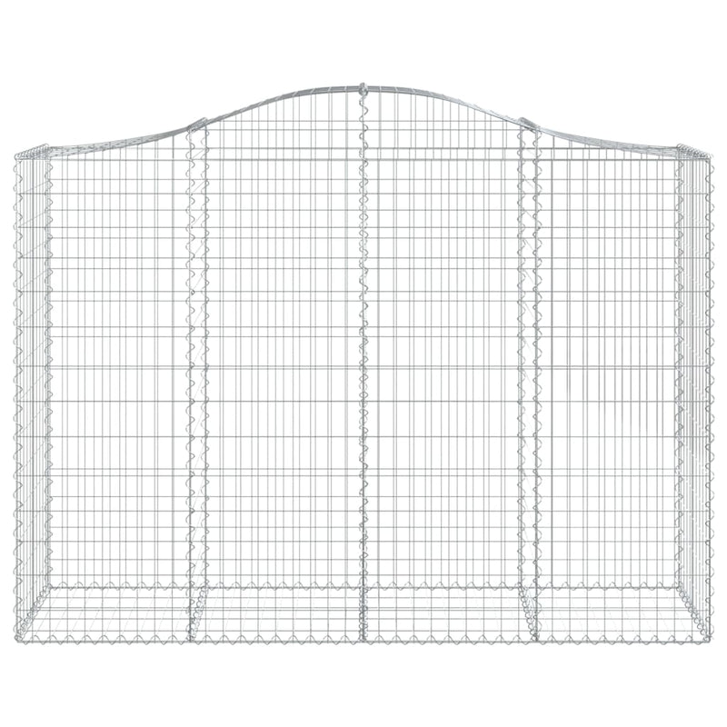 Arched Gabion Baskets 3 pcs 200x50x140/160 cm Galvanised Iron