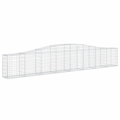 Arched Gabion Baskets 4 pcs 400x30x60/80 cm Galvanised Iron