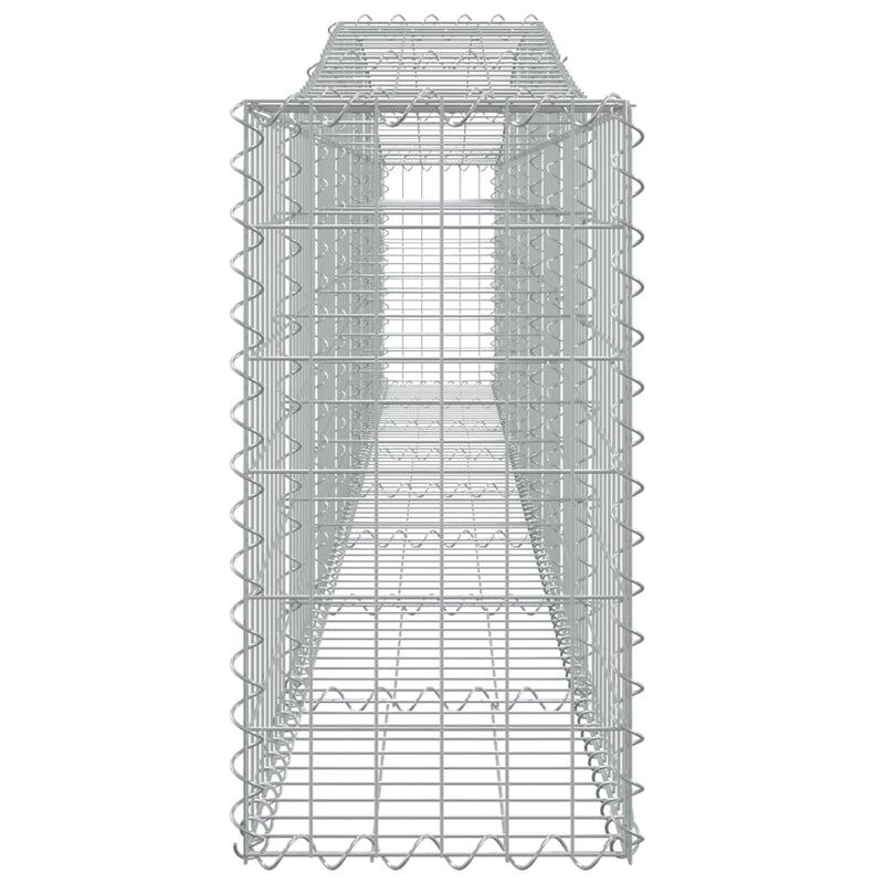 Arched Gabion Baskets 4 pcs 400x30x60/80 cm Galvanised Iron