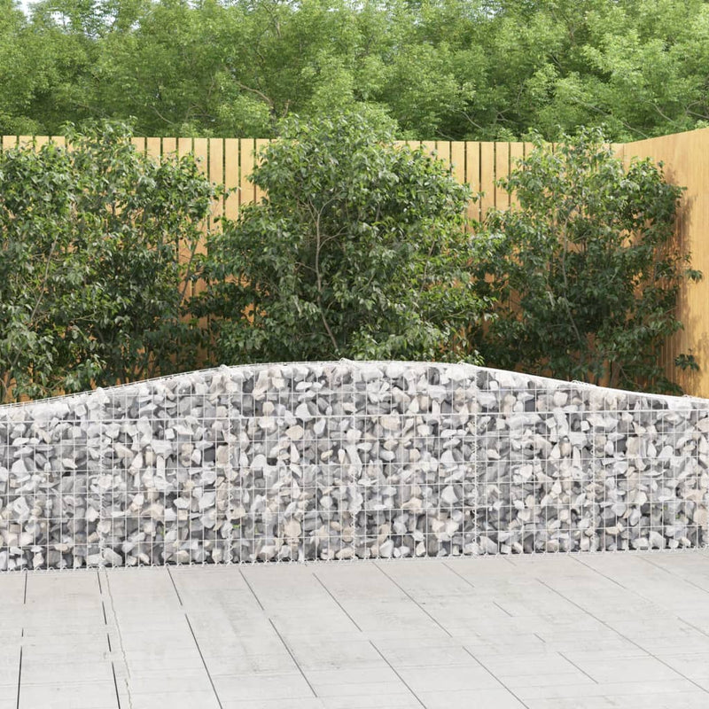 Arched Gabion Baskets 5 pcs 400x30x60/80 cm Galvanised Iron