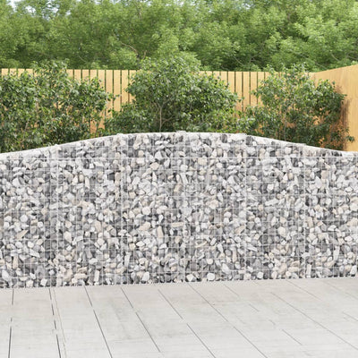 Arched Gabion Baskets 3 pcs 400x30x100/120 cm Galvanised Iron