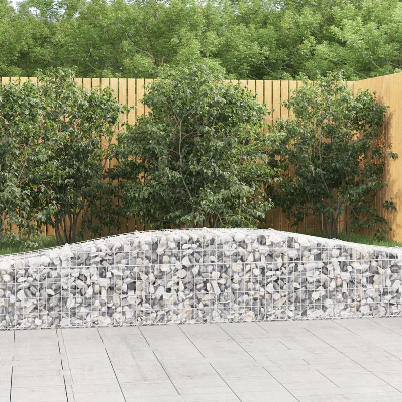 Arched Gabion Baskets 3 pcs  400x50x40/60 cm Galvanised Iron