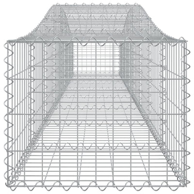 Arched Gabion Baskets 4 pcs 400x50x40/60 cm Galvanised Iron