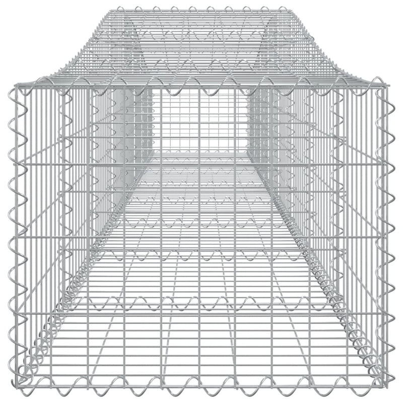 Arched Gabion Baskets 4 pcs 400x50x40/60 cm Galvanised Iron