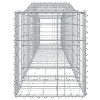 Arched Gabion Baskets 2 pcs 400x50x60/80 cm Galvanised Iron