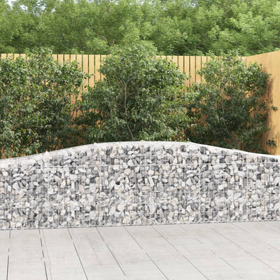 Arched Gabion Baskets 4 pcs 400x50x60/80 cm Galvanised Iron