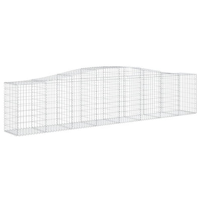 Arched Gabion Baskets 2 pcs 400x50x80/100 cm Galvanised Iron