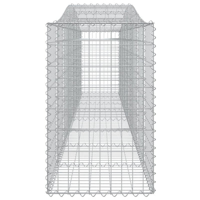 Arched Gabion Baskets 2 pcs 400x50x80/100 cm Galvanised Iron