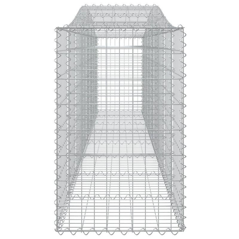 Arched Gabion Baskets 2 pcs 400x50x80/100 cm Galvanised Iron