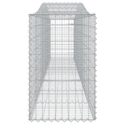 Arched Gabion Baskets 5 pcs 400x50x80/100 cm Galvanised Iron