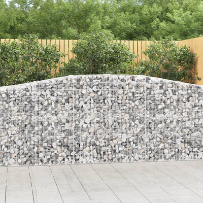 Arched Gabion Baskets 2 pcs 400x50x100/120 cm Galvanised Iron