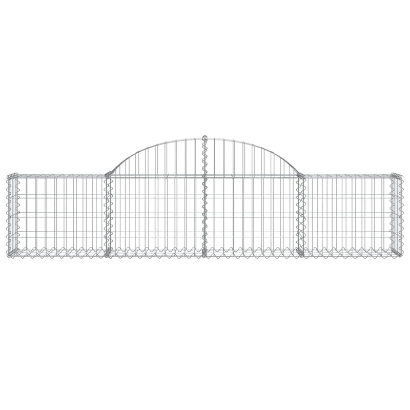 Arched Gabion Baskets 2 pcs 200x30x40/60 cm Galvanised Iron