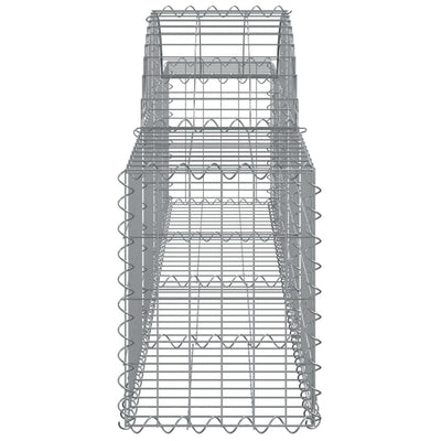 Arched Gabion Baskets 2 pcs 200x30x40/60 cm Galvanised Iron