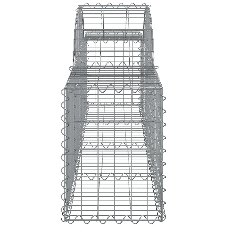 Arched Gabion Baskets 2 pcs 200x30x40/60 cm Galvanised Iron