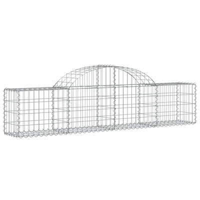 Arched Gabion Baskets 3 pcs 200x30x40/60 cm Galvanised Iron