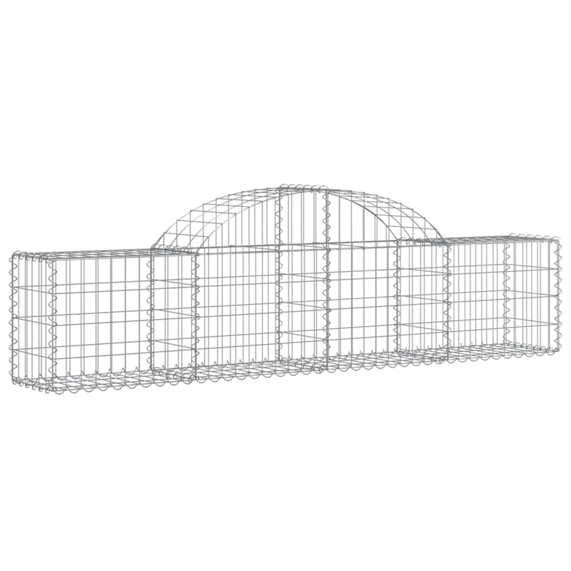 Arched Gabion Baskets 3 pcs 200x30x40/60 cm Galvanised Iron