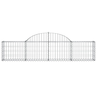 Arched Gabion Baskets 3 pcs 200x30x40/60 cm Galvanised Iron