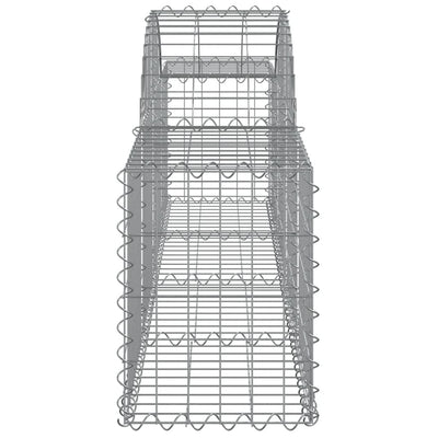 Arched Gabion Baskets 3 pcs 200x30x40/60 cm Galvanised Iron