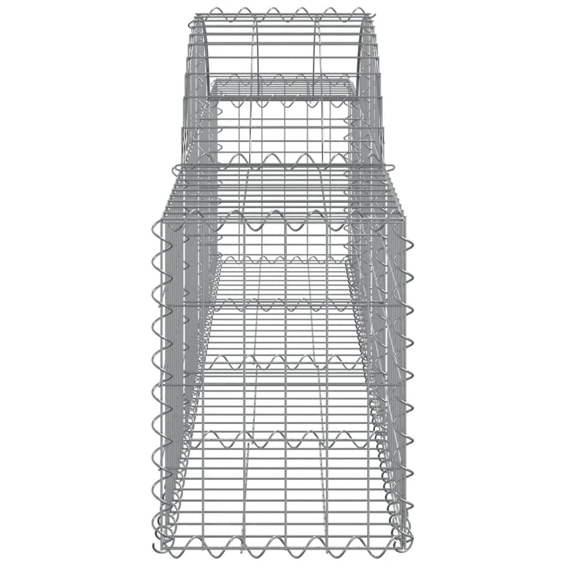 Arched Gabion Baskets 3 pcs 200x30x40/60 cm Galvanised Iron