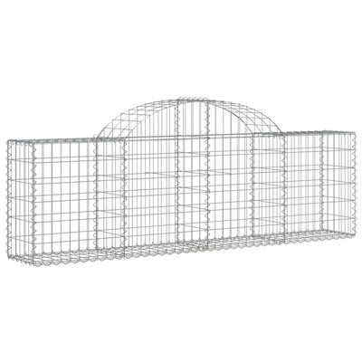 Arched Gabion Baskets 3 pcs 200x30x60/80 cm Galvanised Iron