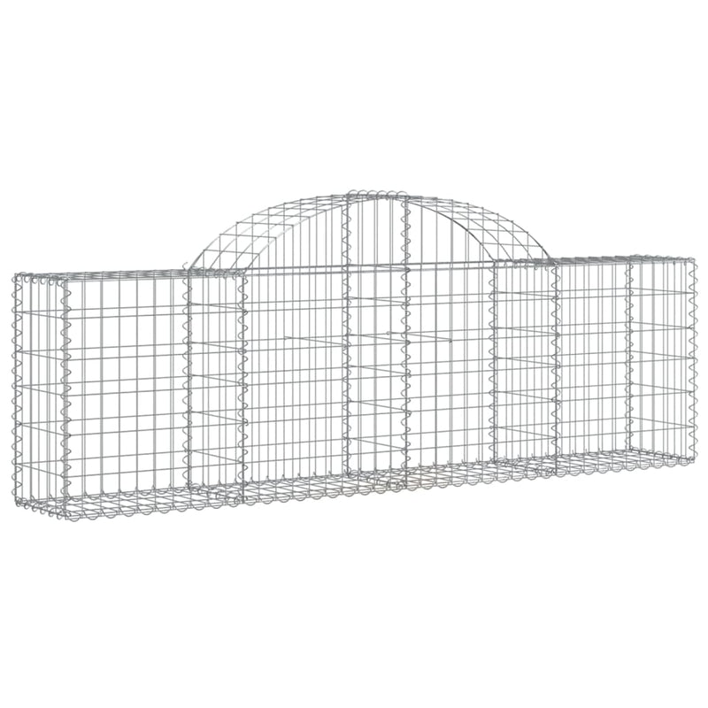 Arched Gabion Baskets 3 pcs 200x30x60/80 cm Galvanised Iron