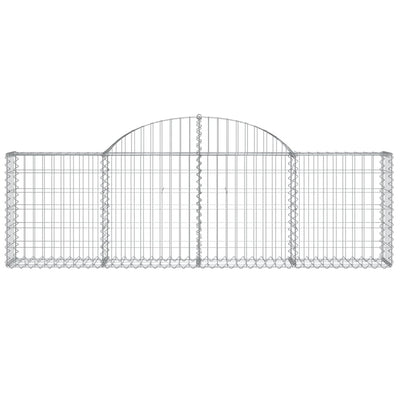 Arched Gabion Baskets 3 pcs 200x30x60/80 cm Galvanised Iron