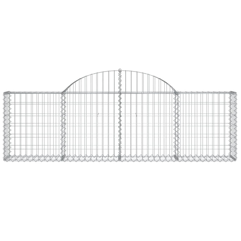 Arched Gabion Baskets 3 pcs 200x30x60/80 cm Galvanised Iron