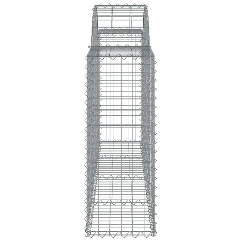 Arched Gabion Baskets 2 pcs 200x30x80/100 cm Galvanised Iron