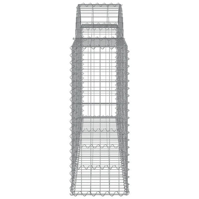 Arched Gabion Baskets 4 pcs 200x30x80/100 cm Galvanised Iron