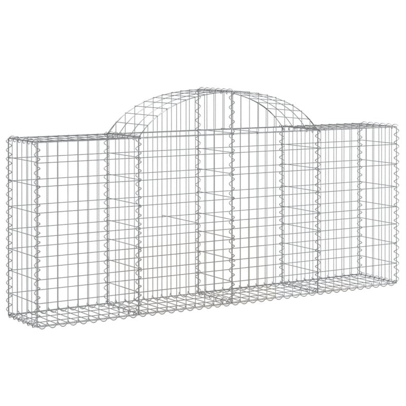 Arched Gabion Baskets 6 pcs 200x30x80/100 cm Galvanised Iron