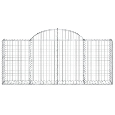 Arched Gabion Baskets 6 pcs 200x30x80/100 cm Galvanised Iron