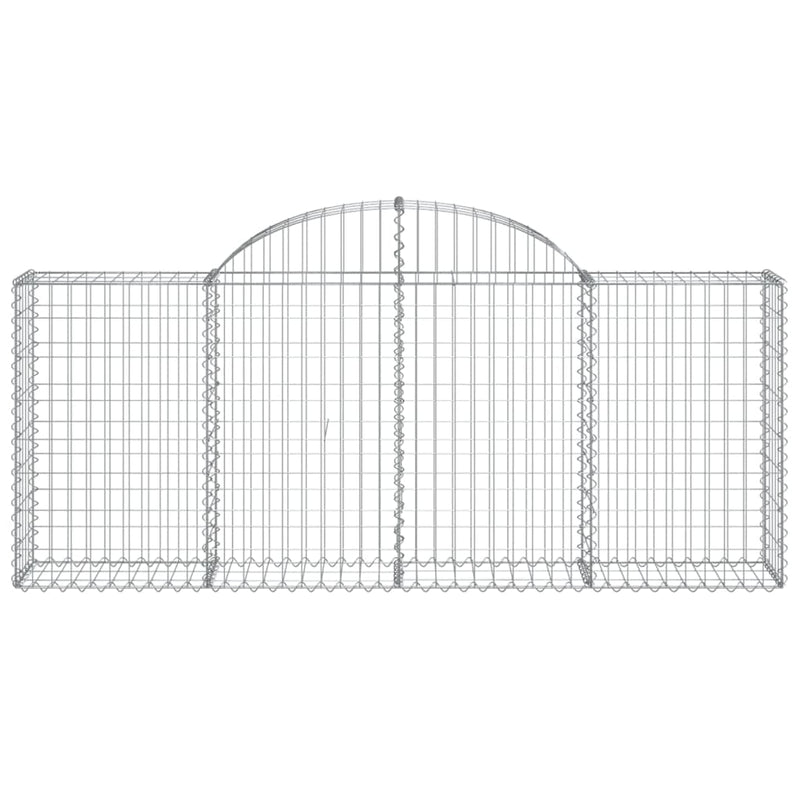 Arched Gabion Baskets 6 pcs 200x30x80/100 cm Galvanised Iron