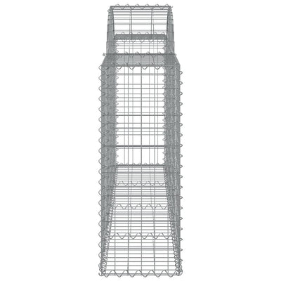 Arched Gabion Baskets 6 pcs 200x30x80/100 cm Galvanised Iron