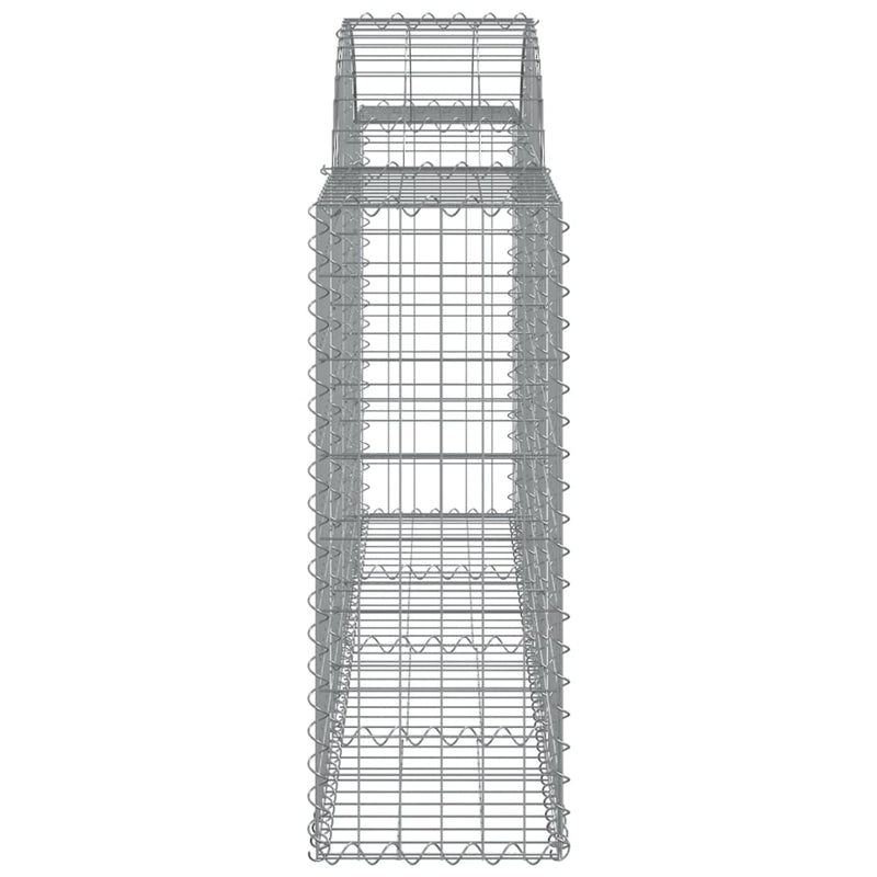 Arched Gabion Baskets 6 pcs 200x30x80/100 cm Galvanised Iron