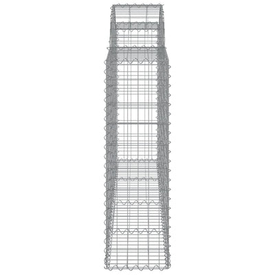 Arched Gabion Baskets 2 pcs 200x30x100/120 cm Galvanised Iron