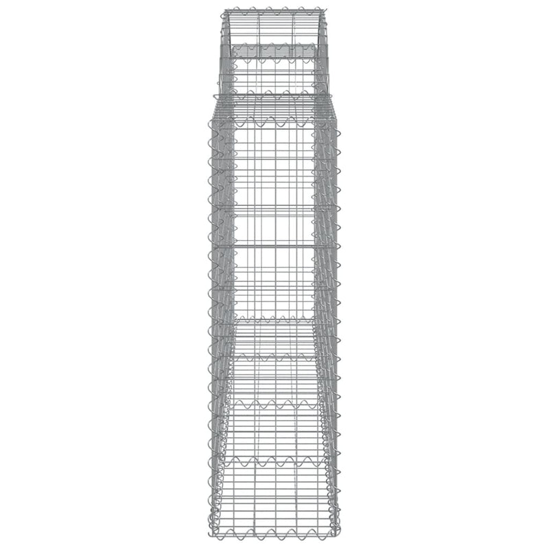 Arched Gabion Baskets 4 pcs 200x30x100/120 cm Galvanised Iron