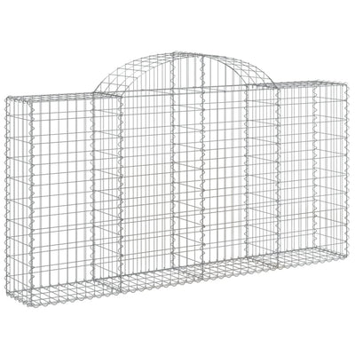 Arched Gabion Baskets 6 pcs 200x30x100/120 cm Galvanised Iron