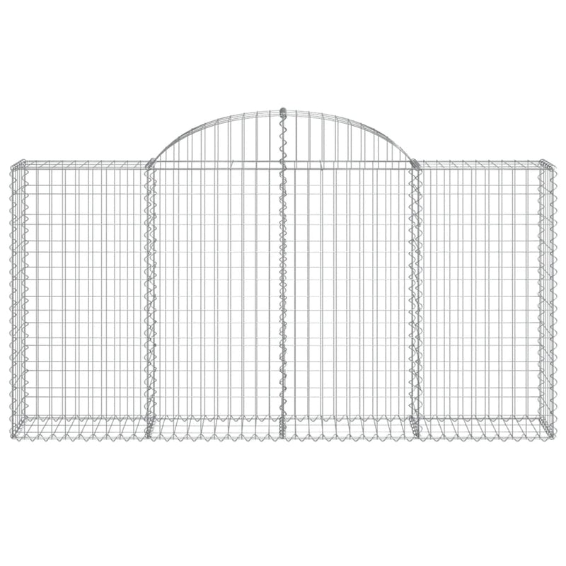 Arched Gabion Baskets 9 pcs 200x30x100/120 cm Galvanised Iron