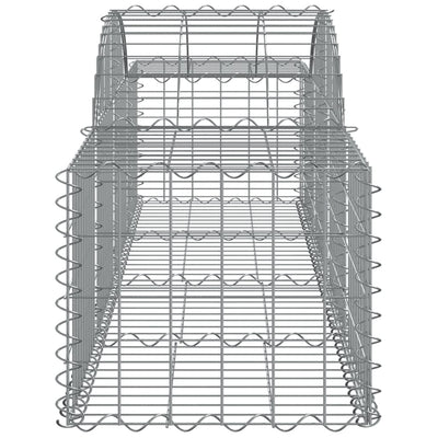 Arched Gabion Baskets 2 pcs 200x50x40/60 cm Galvanised Iron