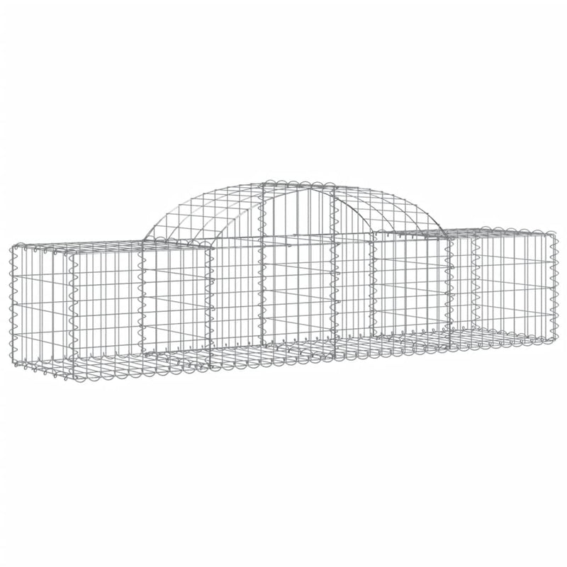 Arched Gabion Baskets 3 pcs 200x50x40/60 cm Galvanised Iron