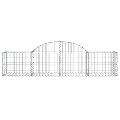 Arched Gabion Baskets 3 pcs 200x50x40/60 cm Galvanised Iron