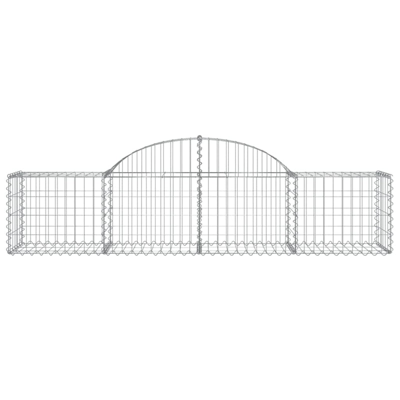 Arched Gabion Baskets 3 pcs 200x50x40/60 cm Galvanised Iron