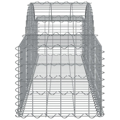 Arched Gabion Baskets 3 pcs 200x50x40/60 cm Galvanised Iron