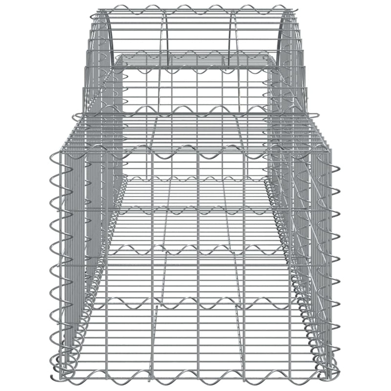 Arched Gabion Baskets 3 pcs 200x50x40/60 cm Galvanised Iron