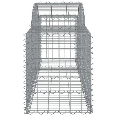 Arched Gabion Baskets 2 pcs 200x50x60/80 cm Galvanised Iron