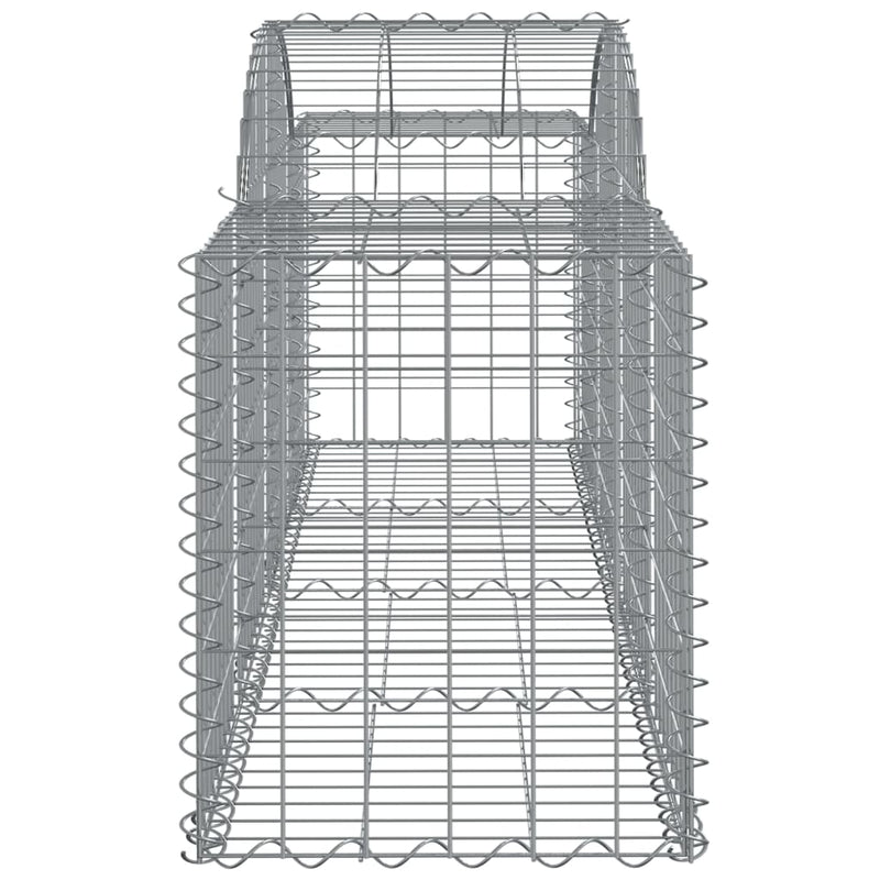 Arched Gabion Baskets 2 pcs 200x50x60/80 cm Galvanised Iron