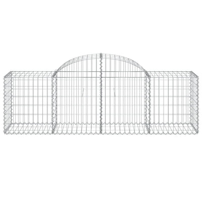 Arched Gabion Baskets 3 pcs 200x50x60/80 cm Galvanised Iron