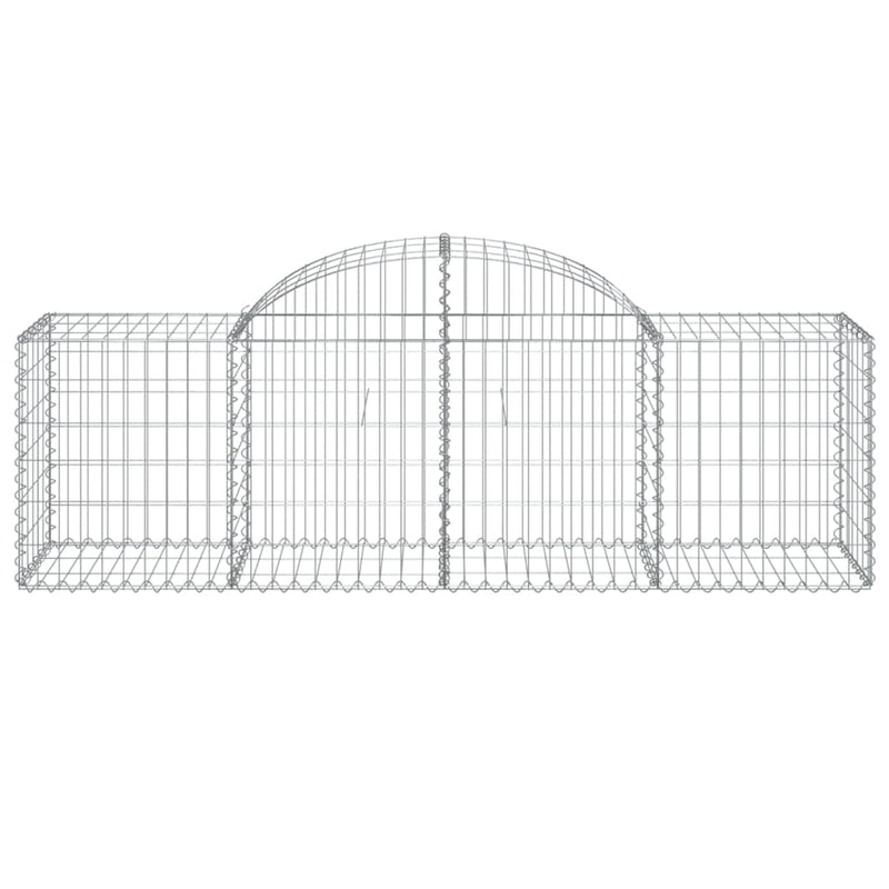 Arched Gabion Baskets 3 pcs 200x50x60/80 cm Galvanised Iron