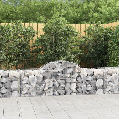 Arched Gabion Baskets 3 pcs 200x50x60/80 cm Galvanised Iron