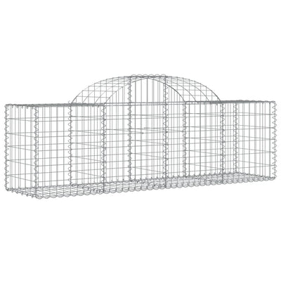 Arched Gabion Baskets 5 pcs 200x50x60/80 cm Galvanised Iron